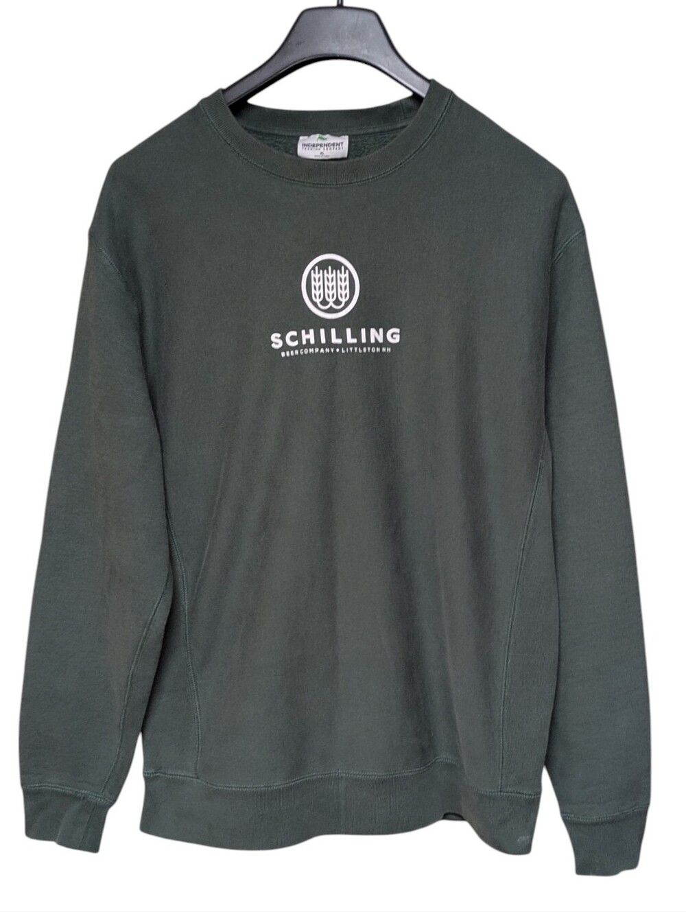Schilling Beer Company Littleton New Hampshire Green Logo Sweatshirt Size XL